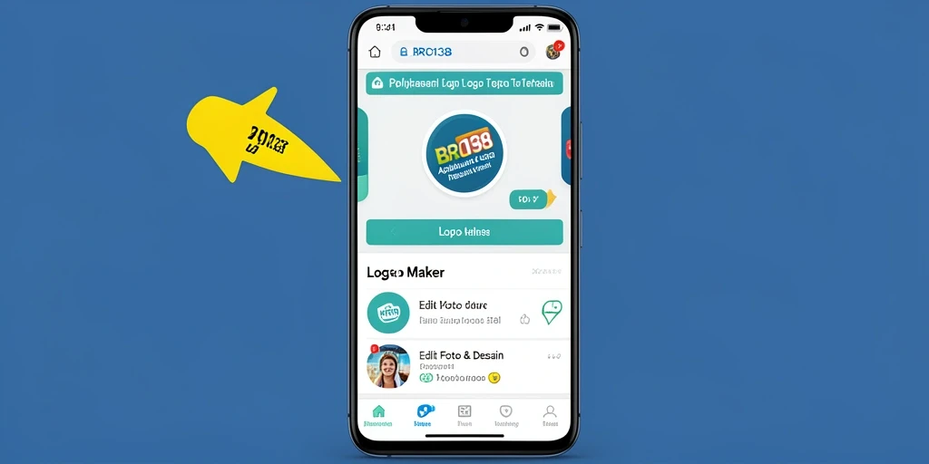 Screenshot utama BRO138 yang menunjukkan antarmuka desain logo yang intuitif.