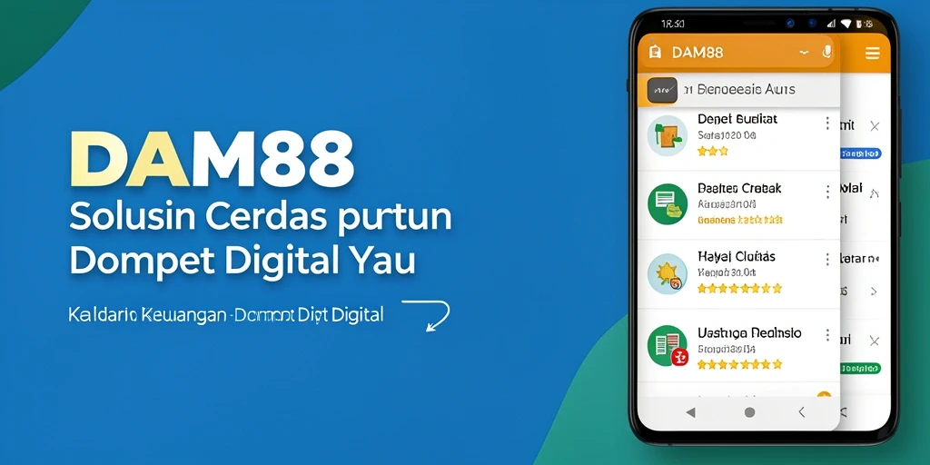 Tampilan antarmuka aplikasi DAM88 yang modern dan user-friendly.