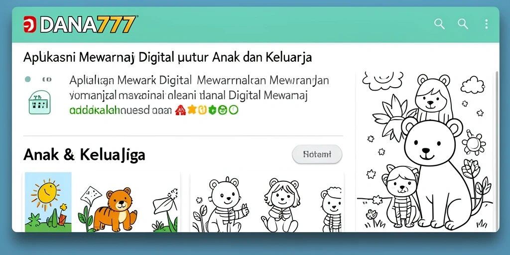 Antarmuka DANA777 yang interaktif dan ramah anak.