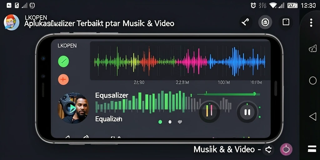 Antarmuka LKOPEN dengan fitur Equalizer terintegrasi.