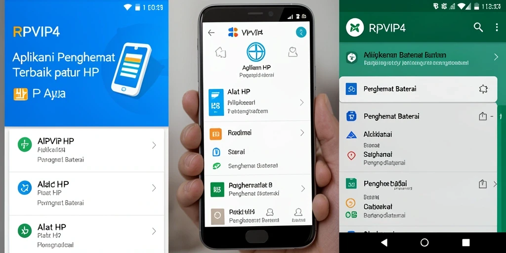 Antarmuka RPVIP4 menampilkan fitur penghematan baterai yang intuitif.