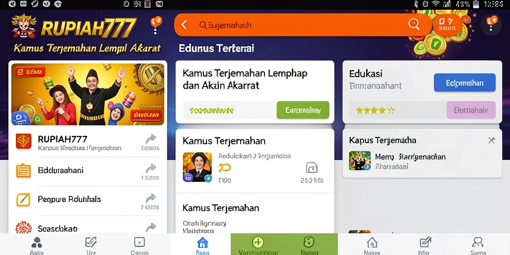 Antarmuka RUPIAH777 yang sederhana dan intuitif.