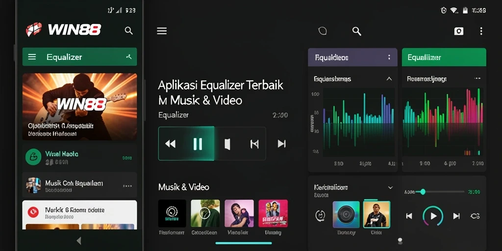 Antarmuka user-friendly dari aplikasi Equalizer WIN88.